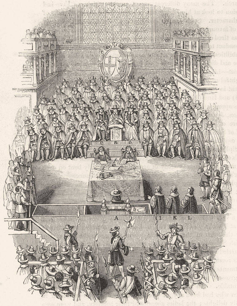 KINGS. Trial of Charles I 1684 1845 old antique vintage print picture